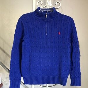 Polo by Ralph Lauren Boys  Royal Blue Zip-Up Sweater
